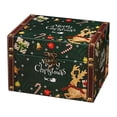 thumbnail image 1 of Clearance!!Christmas Leather Wooden Storage Box Desktop Sundries Storage Box Candy Packaging Box Gift Box, 1 of 6