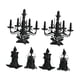 thumbnail image 5 of Juego de 6 portavelas de Halloween para decoración de fiestas, hogar, decoración de Halloween, adorno 3D, arreglo de mesa, portavelas, 5 of 8