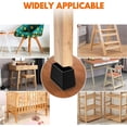 thumbnail image 4 of 16 PCS Rectangular Silicone Chair Leg Protectors for Hardwood Floors, Black Furniture Leg Caps with Felt Pads, Protect Wood or Tile Floors, Reduce Noise, Easy to Move (0.5" x 2"), 4 of 8