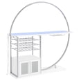 thumbnail image 3 of Pemberly Row Home Bar Table with LED Lighting and Wine Storage in White Chrome, 3 of 6