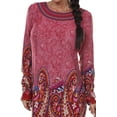 thumbnail image 4 of White Mark Women's Sandrine Embroidered Sweater Dress, 4 of 5