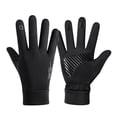 thumbnail image 1 of Guantes de invierno antideslizantes con dedos con pantalla táctil para pescar, esquiar, conducir, nieve Negro XL, 1 of 8