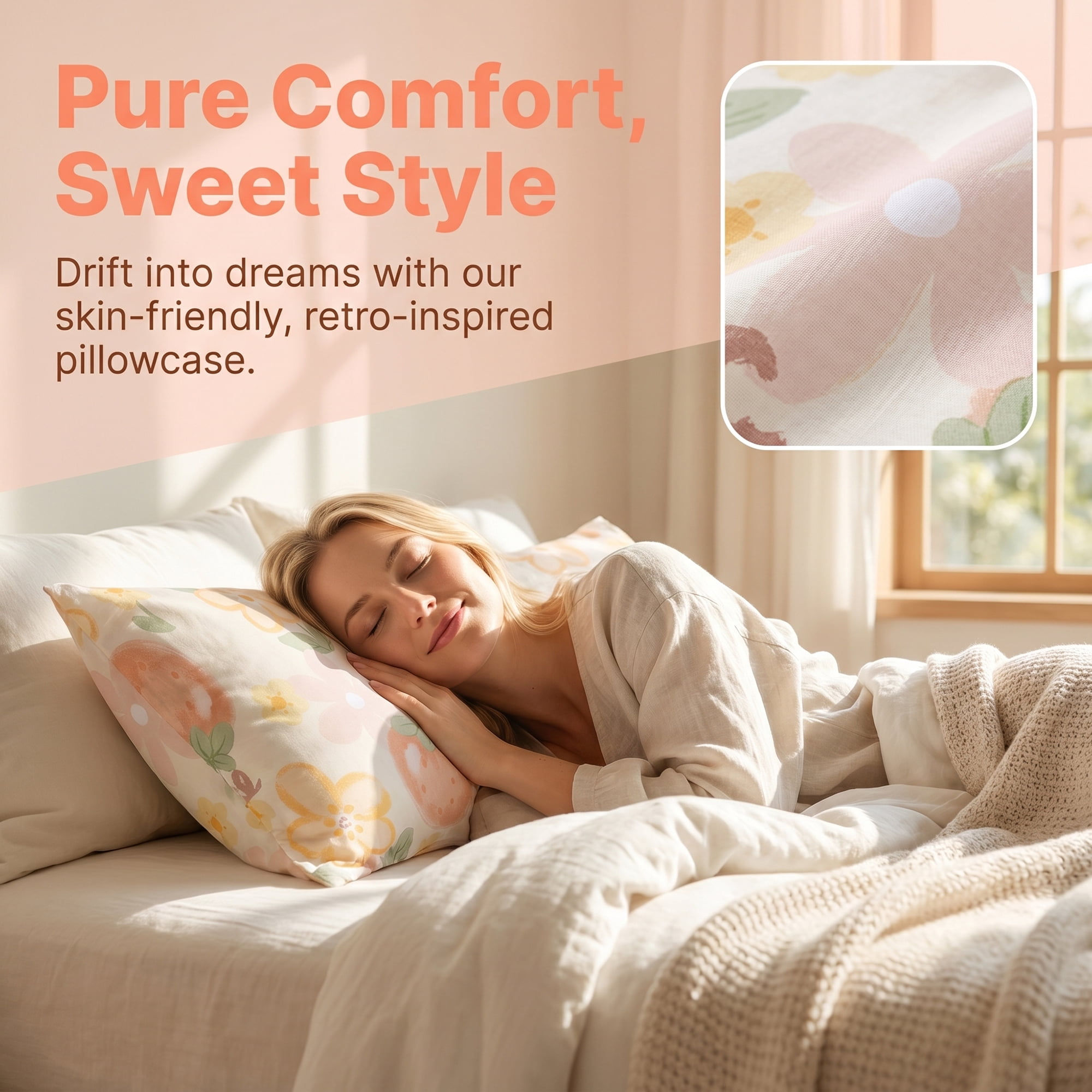 Unique Bargains 2 Pack Cotton Pillowcase Smooth Envelope Closure Wrinkle Resistant Queen Color B