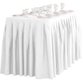 thumbnail image 3 of shiyou-14 ft. Accordion Pleat Polyester Table Skirt White, 3 of 4