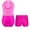 Hot Pink, variant on Kids Girls Gymnastics Leotard Outfit Sparkly Rhinestones Dance Unitard and Shorts Set Ballet Blue Green 12