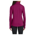 thumbnail image 2 of Yellow Rooster Women's Sport Wick Stretch 1/2 Zip Pullover Pink Rush S, 2 of 7