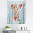 thumbnail image 1 of Letter Y Tapestry, Aquatic Typography with Y Blue Vertical Planks Starfishes Scallops, Fabric Wall Hanging Decor for Bedroom Living Room Dorm, 5 Sizes, Dark Coral Pale Blue, by Ambesonne, 1 of 1