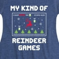 thumbnail image 3 of Instant Message - My Kind Of Reindeer Games Christmas - Toddler & Youth Girls Fit & Flare Dress, 3 of 5