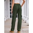 thumbnail image 6 of Straight Cargo Pants for Men and Women Rayon Fabric Pocketed No Stretch Durable Versatile Casual Utility Trousers, 6 of 12
