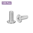 thumbnail image 3 of M4x10mm Flat Round Head Phillips Head Screws, 120Pack 304 Stainless Steel, Full Thread, Bright Finish, 3 of 7