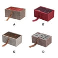 thumbnail image 4 of Qarigey Caja de joyería de lino y algodón, patrón de caligrafía Rectangular portátil, contenedor de colección decorativo colorido Ropa, zapatos y accesorios Miscelánea Rojo Qarigey  AP017910-02, 4 of 6