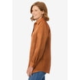 thumbnail image 3 of Woman Within Plus Size Soft Faux Suede Shirt, 3 of 6