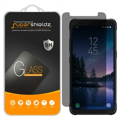 [2-Pack] Supershieldz for Samsung "Galaxy S8 Active" Anti-Spy Tempered Glass Screen Protector, Anti-Scratch, Anti-Fingerprint, Bubble Free