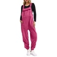 thumbnail image 1 of Salopette Brossée pour Femme à Bretelles Ajustables Pantalon de Ski d'Hiver, 1 of 6