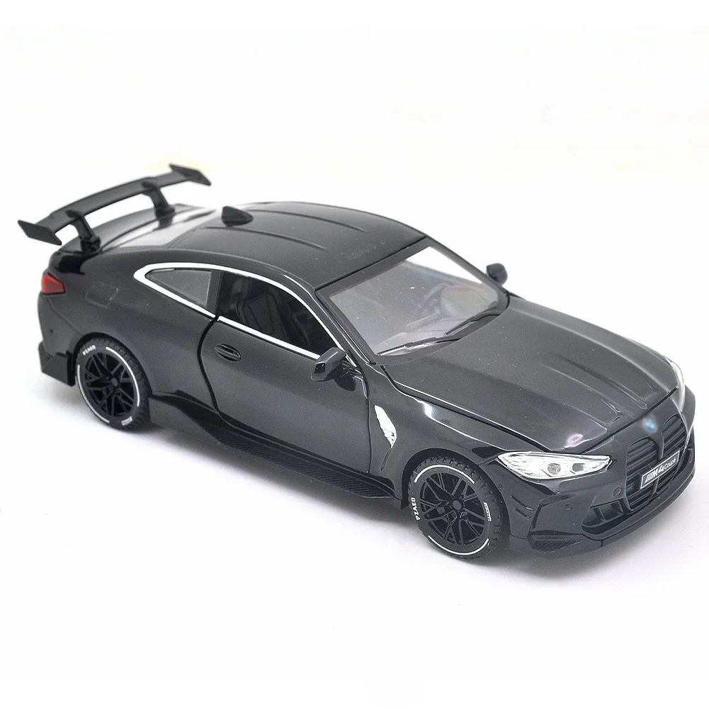 1: 32 is suitable for BMW M4 die-casting metal alloy models, car sound and light pull-back series children's toy gifts