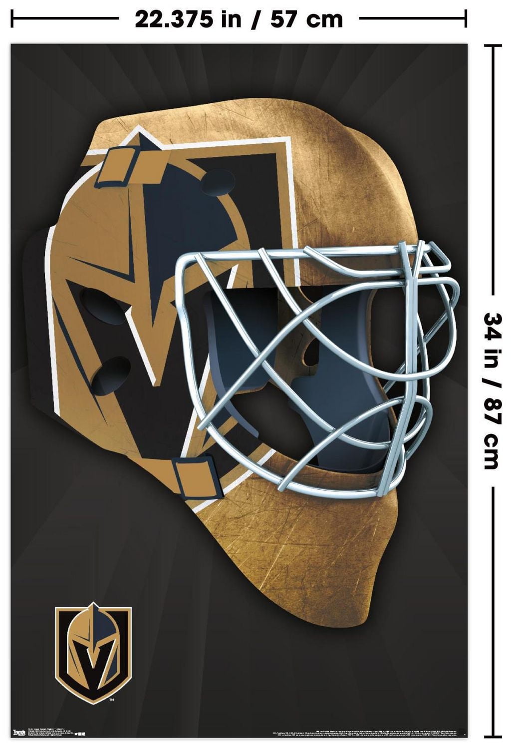 NHL Vegas Golden Knights - Mask 17 Wall Poster, 22.375" x 34"
