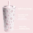 thumbnail image 3 of HydroJug Everyday Tumbler – Ceramic-Lined Insulated Tumbler with Straw and Soft-Touch Lid, Cup Holder Friendly – 20 oz, Wildrose, 3 of 6