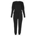 thumbnail image 2 of Durtebeua Ribbed Knit Cardigan Cropped Tank Tops Wide Leg Pants Womens 2 Piece Sweatsuit Outfits, 2 of 5