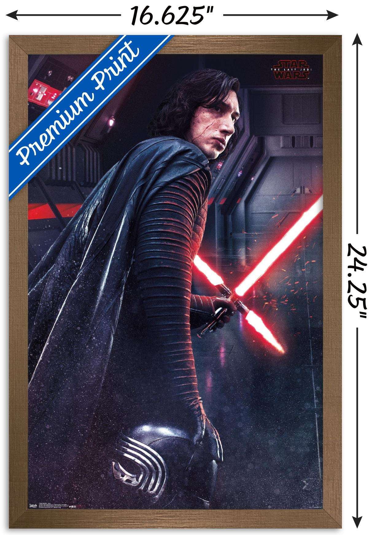 Star Wars: The Last Jedi - Kylo Wall Poster, 14.725" x 22.375", Framed