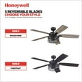 thumbnail image 5 of Honeywell Carnegie 52" Matte Black Ceiling Fan with Lights and Remote Control, 5 of 16