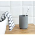 thumbnail image 3 of Portacepillos de dientes y vaso de diseño gris mate para baño, 3 of 3