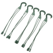 FUTUREORYY 5Pcs Green Plastic Hooked Hanging Basket Hooks Outdoor for Flowerpots and Planters