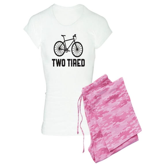 CafePress - Two Tired - Women's Light Pajamas