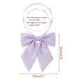 thumbnail image 2 of INSPIRE CHIC Corbatas Metálicas Brillantes para Mujeres, Corbatas Sólidas Preatadas, Lindos Lazos Color Lavanda, Talla Única, 2 of 6