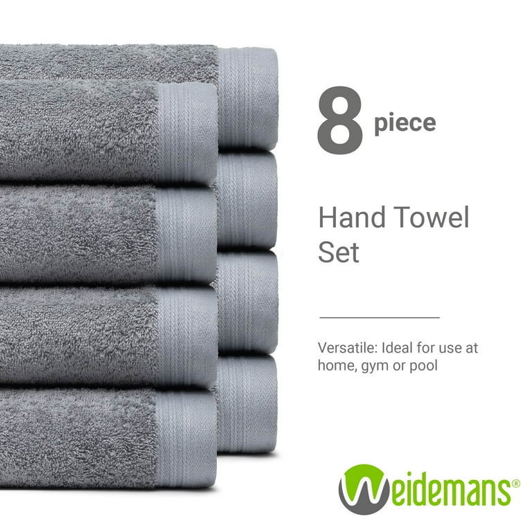 Oakias Silver Bath Towels 4 Pack 27 x 54 Inches Highly Absorbent