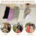 thumbnail image 7 of CoCoMangos 6 Pairs Ruffle Socks Soft Cute Frilly Turn-Cuff Long Casual Slouch Cotton Crew Socks for Women Gifts, 7 of 7
