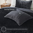 thumbnail image 4 of Regency Heights Full/Queen Cozy Velvet Comforter Sets, Luxury 3-Piece All-Season Bedding, Bed Set with Shams，Black, 4 of 9