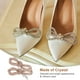 thumbnail image 4 of Uxcell 2 piezas de cordones de zapatos con rhinestones de 39" de largo, cordones de cristal brillantes para zapatillas cortas, oro rosa champán, 4 of 6