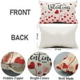 thumbnail image 5 of Valentines Pillow Covers 12x20 - Happy Valentines Day Lumbar Cushion Pillow Cases - Decorative Farmhouse Linen Throw Pillows Covers for Sofa Couch Vintage Decorations Decor Red and Pink Heart, 5 of 6