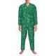 thumbnail image 3 of Balery Green Glitter Pijama para Hombre de Dos Piezas con Manga Larga, Conjunto de Dormir y Descanso Suave con Bolsillos-Large, 3 of 7