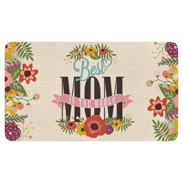 Floral Decor Doormat Add a Touch of Spring and Summer to Your Home – Non-Slip, Reusable, Indoor/Outdoor Use – Size 17x30 Inch