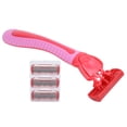 thumbnail image 5 of Women's Razors Hair Removal 3 Blades Beauty Hair Trimmer for Armpit Legs Body Red, 5 of 8