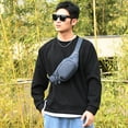 thumbnail image 4 of Fanny Packs for Women Plus Size, Nylon Workout Walking Belt Bag Super lightweight Running Waist Hip Bag Fashion Men Crossbody-Blue, 4 of 5