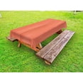 thumbnail image 1 of Coral Outdoor Tablecloth, Vintage Wood Board Plank Texture Image Aged Barn Door Lumber Grunge Natural Surface, Decorative Washable Fabric Picnic Tablecloth, 58 X 104 Inches, Dark Coral, by Ambesonne, 1 of 2