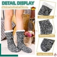 thumbnail image 4 of Eyean Womens Fuzzy Slipper Socks Winter Non Slip Thermal Fluffy Soft Fleece Lining Warm Home Grippers Socks, 4 of 6