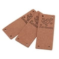 thumbnail image 4 of PU Leather Label Soft 4 Holes DIY Accessories for Wallet Hat Sewing 100Pcs Handmade Labels for Knitting Super Fiber, 4 of 7