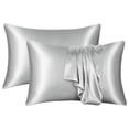 thumbnail image 1 of Flourish Satén Funda de Almohada Set Almohada para el Cabello y la Piel Sin Cremallera Funda de Almohada con Cierre de Sobre Almohada 2pc, 1 of 7