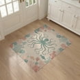thumbnail image 3 of ODIKA Octopus Nautical Coral Reef Border Retro Wave Vintage Circle Flowing Dynamic for Home Office, Hallway, Laundry Room, Non-Slip Chair-Friendly, 3 of 7