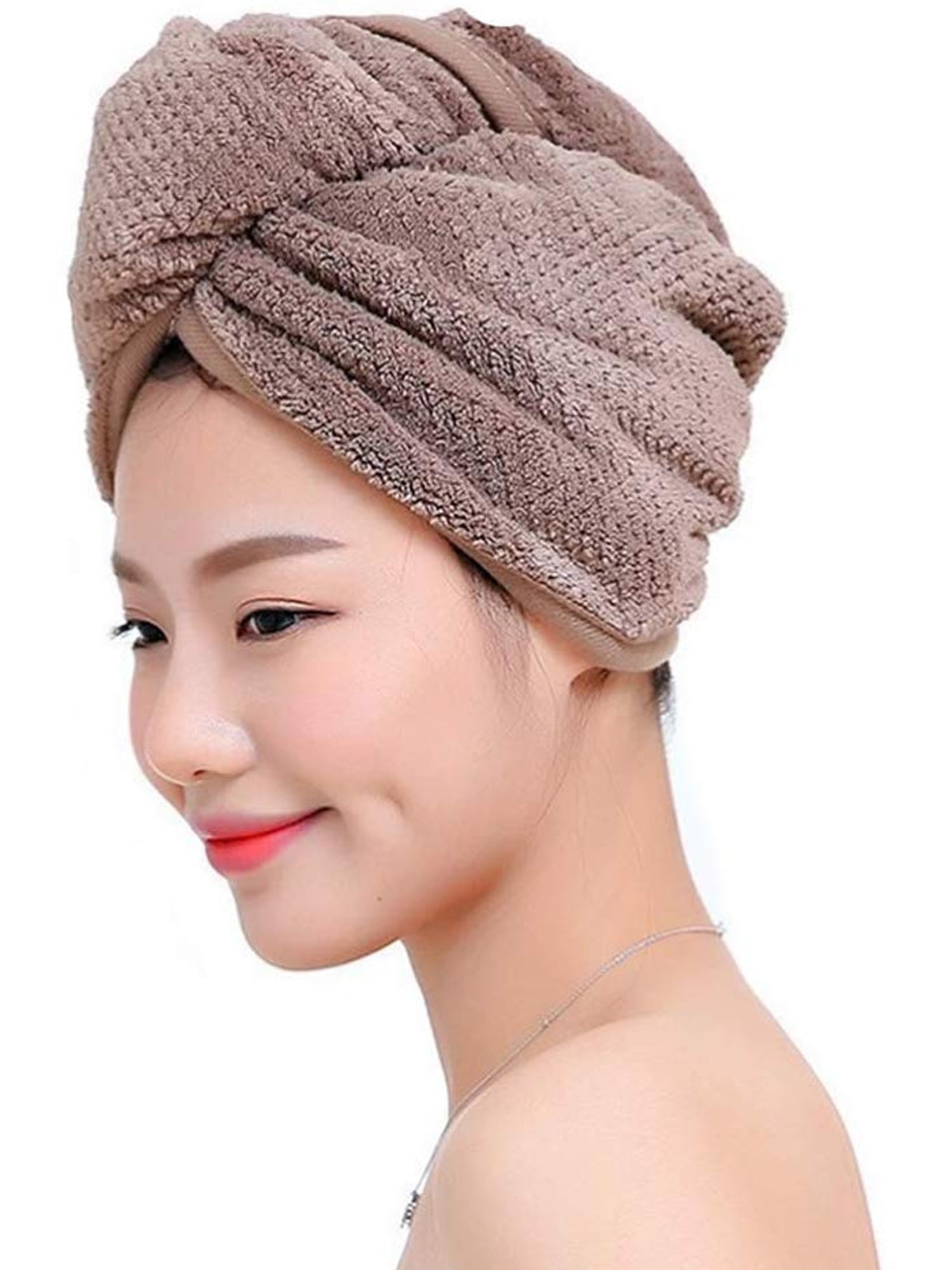 Soft Microfibre Hair Drying Towel Wrap Cap head Hat Bun Bow Microfiber Hotsale 