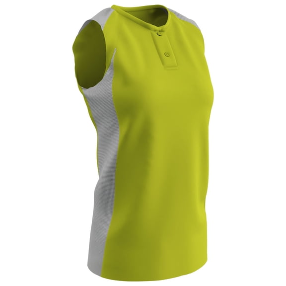 Champro Diamond Girls' Active Jersey (L, Lime Green/White)