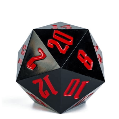 Black/Red Titan 55mmJumbo d20 | Dungeons & Dragons Dice