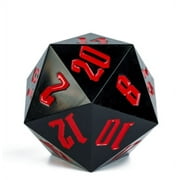 Black/Red Titan 55mmJumbo d20 |  Dungeons & Dragons Dice
