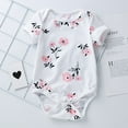 thumbnail image 6 of URMAGIC Newborn Infant Toddler Baby Girls 3 Pack Summer Romper Tops Bodysuits, 6 of 8