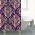 thumbnail image 5 of Extra Long Boho Shower Curtain 72x84 Inches - Vintage Floral & Tropical Leaves Pattern, Waterproof Bohemian Bathroom Decor with 12 Hooks, Tribal Rustic Style, 5 of 5