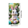 thumbnail image 3 of Spring Sales Happy Easter Door Cover Decorations, Easter Bunny Egg Floral Decorative Front Door Cover Decor for Home Indoor Outdoor Farmhouse Holiday Party Supplies Decoration, 3 of 6