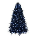 thumbnail image 3 of Raistyw 8ft Pre-Lit Artificial Christmas Tree with 600 White LED Lights, 2486 Tips for Halloween and Christmas, Black, 3 of 11